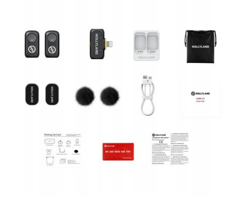Hollyland LARK A1 Mini Duo with Lightning RX Microphone System