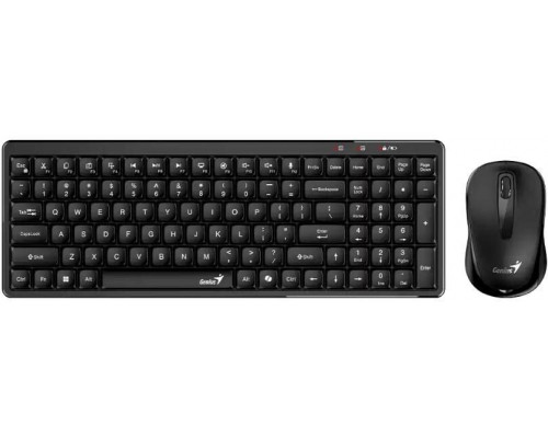 Genius GENIUS zestaw klawiatury + mysz LuxeMate Q8100 Bezprzewodowy zestaw CZ+SK czarny