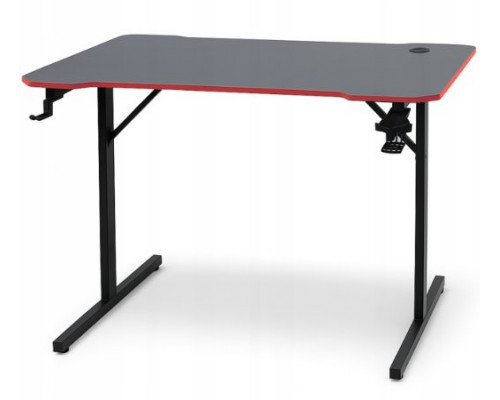 Gaming galds gamingowe komputerowe 120x70x75 cm czerwone z dodatkami