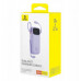Baseus Qpow2 20000mAh 22,5W z podwójnym kablem z cyfrowym wyświetlaczem cable Simple USB-C 3A 0,3m (biały) - violet