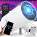 PROJEKTOR RZUTNIK WIFI ANDROID PRZENOŚNY OBROTOWY SMART 4K GŁOŚNIK BT 5.0