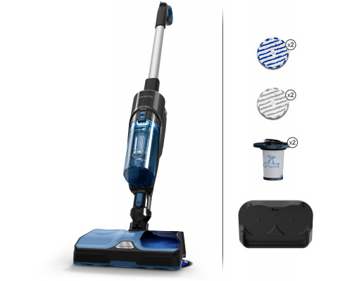 Rowenta X Combo 2in1 GZ3038 Bateria Suchy i Mokry Bez worka 0,55 l Czarny Niebieski