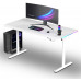 Gaming galds Ultradesk Gaming galds dla gracza QUEST, 140x70cm, 72-120cm, biały-biały