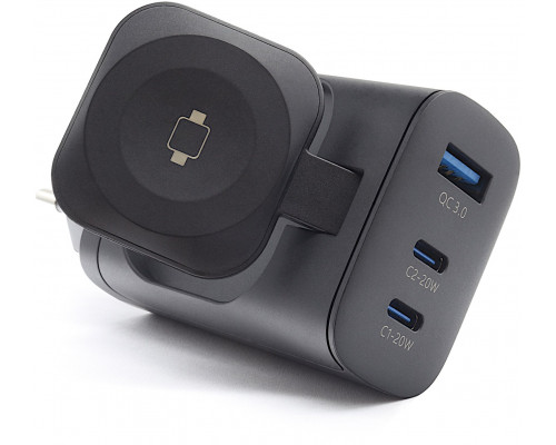 Realpower ładowarka do urządzeń przenośnych Power bank, Smartwatch, Tablet Black Prąd zmienny Ładowanie bezprzewodowe Szybkie ładowanie Wewnętrzna