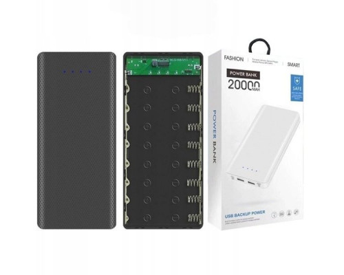 OEM etui na zewnętrzny akumulator - 8x18650 - 20000mAh - typ C - USB - microUSB