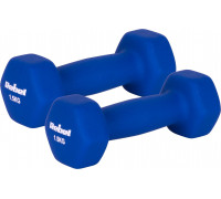 Hantelki cast iron neoprene HEX 2x1.5kg, REBEL ACTIVE