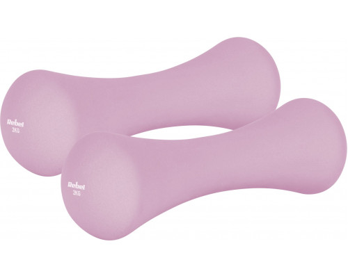 Hantelki cast iron neoprene 2x2kg, REBEL ACTIVE