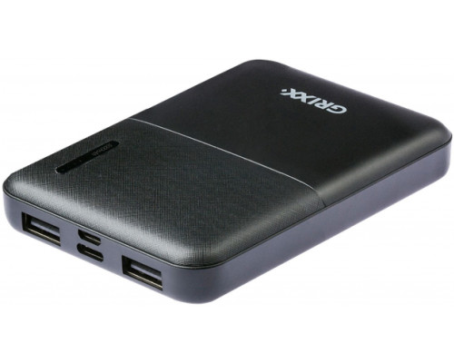 Grixx 5000mAh Micro USB & USB-C Black