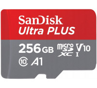 SanDisk microSDXC Ultra PLUS 256GB (A1/UHS-1/Cl.10/160MB/s) + Adapter