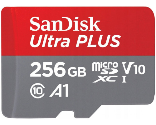 SanDisk microSDXC Ultra PLUS 256GB (A1/UHS-1/Cl.10/160MB/s) + Adapter