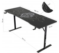 Gaming galds gamingowe Cobra X-Mate CRF160BK + mata, 160 cm