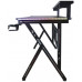 Gaming galds gamingowe z półką Cobra CRF4010RGB Black. LED RGB, 120 cm