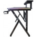 Gaming galds gamingowe z półką Cobra CRF4010RGB Black. LED RGB, 120 cm