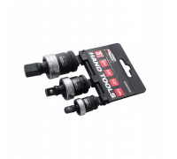 AWTOOLS PRZEGUB KULISTY UDAROWY Cr-Mo kpl. 1/4"  3/8"  1/2" BLACK LINE