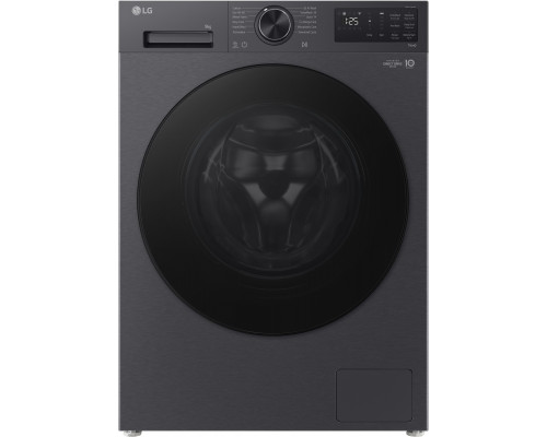 LG 9 kg głębokość 47.5 cm 1200 apgr/min. czarna matowa - Velas pralka z przednim załadunkiem F2X50S9TBB.AEBQNMR (8806096614297)