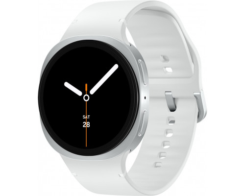 Samsung Galaxy Watch8 3,81 cm (1.5") AMOLED 44 mm Cyfrowy 480 x 480 px Ekran dotykowy Silver Wi-Fi GPS