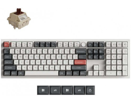 Keychron KEYBOARD WRL Q6 ULTRA/WHITE Q6U-P3 KEYCHRON Q6U-P3 (4894979048646)