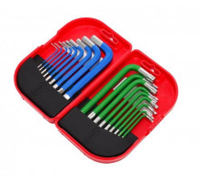 AWTools AWTOOLS KLUCZE IMBUSOWE HEX/TORX / 1,5-10,0mm/ 18szt. KOLOR