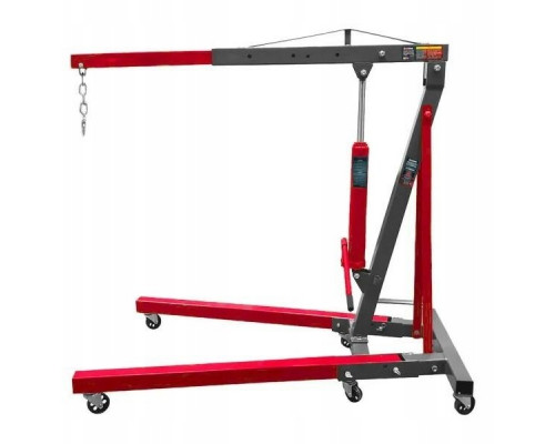 Forcekraft Żuraw workshop 2t hydraulic składany lift (max. dł.wysięgnika: 1010mm, podnoszenia 2060mm) (2 paczki)