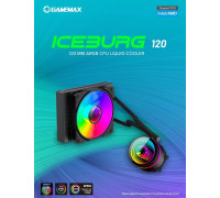 GameMax Gamemax CPU Liquid Cooler | ICEBURG 120 BK | Black | Intel, AMD