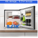 CHiQ CSD46D4D minibar, 46 litry, 2 przegródki, 0 °C aż +10 °C, 35 dB
