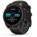 Smartwatch Garmin Inteligentny zegarek Fenix 8 – 47 mm, AMOLED Sapphire, Titan DLC w kolorze szarego węgla z silikonowym pasek w kolorze czarno-szarym