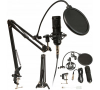 Retoo MIKROFON STUDYJNY USB JACK GAMINGOWY STATYW POP FILTR