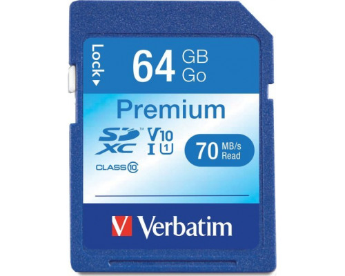 SD  Verbatim Premium SDXC 64 GB Class 10 UHS-I/U1  (44024)