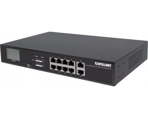 Switch Intellinet Network Solutions GIGA 8x POE+ 130W + 2x RJ45 UpLink, LCD (561303)