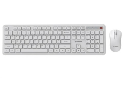 Gembird Slim Pro Business Bezprzewodowy White Układ US (KBS-WPS-01-W)