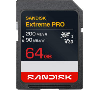 SD  SanDisk Extreme PRO SDXC 64 GB Class 10 UHS-I V30 (SDSDXXU-064G-GSCIN)
