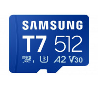 SD  Samsung T7 MicroSDXC 512 GB Class 10 UHS-I/U3 A2 V30 (MB-MB512T/WW)