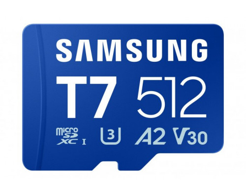 SD  Samsung T7 MicroSDXC 512 GB Class 10 UHS-I/U3 A2 V30 (MB-MB512T/WW)