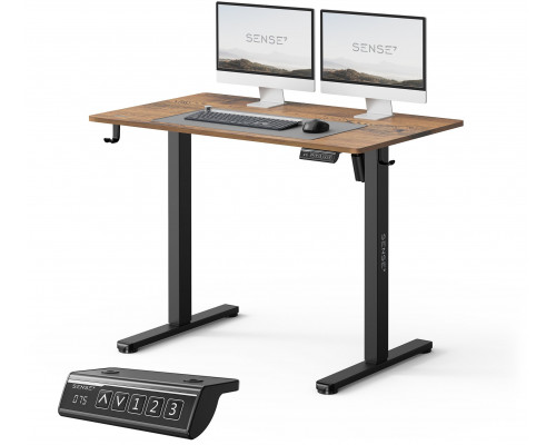 Gaming galds SENSE7 NOJO LIGHT Ciemnobrązowe 100 cm x 60 cm