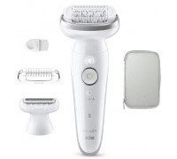 Braun Braun Silk-épil 9 Silk·épil 9 9-030, White, 40 tweezers, MicroGrip, 100 - 240 V, 50/60 Hz, Built-in battery