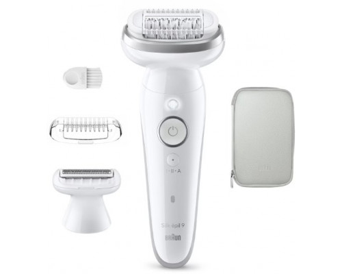 Braun Braun Silk-épil 9 Silk·épil 9 9-030, White, 40 tweezers, MicroGrip, 100 - 240 V, 50/60 Hz, Built-in battery