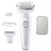 Braun Braun Silk-épil 9 Silk·épil 9 9-030, White, 40 tweezers, MicroGrip, 100 - 240 V, 50/60 Hz, Built-in battery