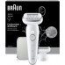 Braun Braun Silk-épil 9 Silk·épil 9 9-030, White, 40 tweezers, MicroGrip, 100 - 240 V, 50/60 Hz, Built-in battery