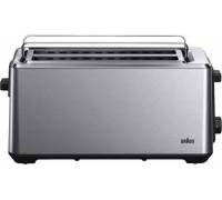 Braun HT 5220 BK, 2 slice (s), Black, Stainless steel, Stainless steel, Buttons, Level, Rotary, 1470 W, 165 mm (8021098005595)