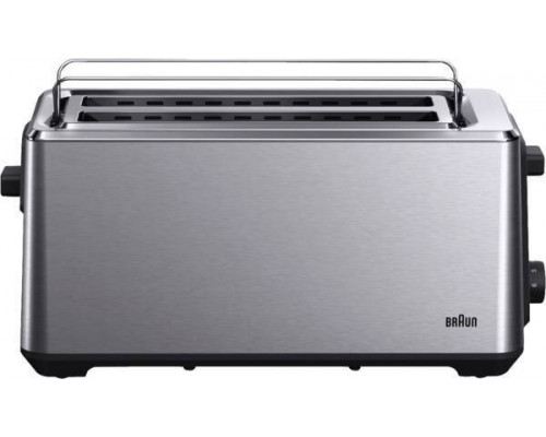 Braun HT 5220 BK, 2 slice (s), Black, Stainless steel, Stainless steel, Buttons, Level, Rotary, 1470 W, 165 mm (8021098005595)