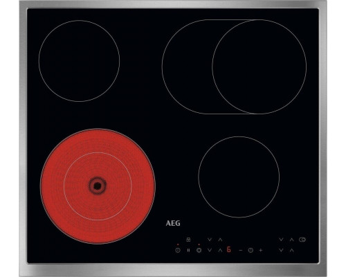 AEG Elektryczna 4 strefy grzewcze Touch Control ramka ze stali nierdzewnej (TN64RA06XB)