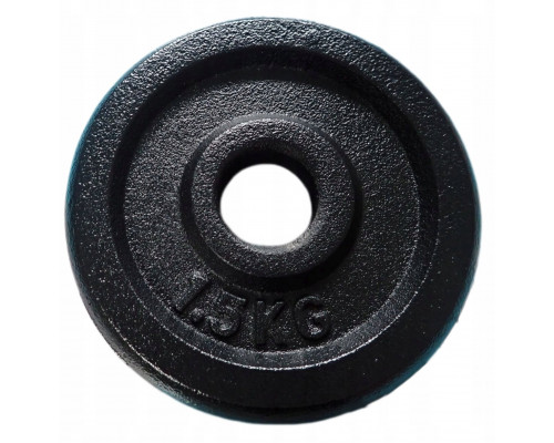 Kubisport Ciężar Cast iron Plate do Gryfu Hantli 1,5kg - 30mm (Kub_05-CW1/5K-30)