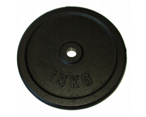 Kubisport Ciężar load cast iron plate do gryfu hantli 15kg - 25mm (Kub_05-CW15K-25)
