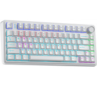 Aula Gasket F75 White Red Switch 80 klawiszy RGB (AUF75-W-R)