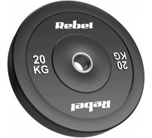 Rebel olympic rubberized Bumper 20kg, otwór 51 mm, Active (RBA-2144-20)