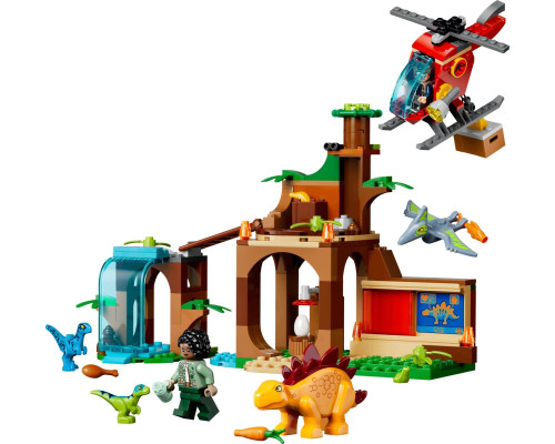 LEGO Jurassic World Welociraptor, stegozaur i pteranodon — Centrum ratunkowe (77981)