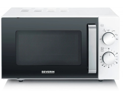Severin MW 7765, Mikrofalówka Solo, 20 l, 800 W, Obrotowy, Black, Silver