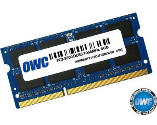 OWC SODIMM, DDR3, 8 GB, 1066 MHz, CL7 (OWC8566DDR3S8GB)
