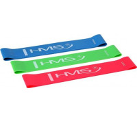HMS Mini Band Set GU04 Slim dažādu pretestības līmeņu komplekts daudzkrāsains 3 gab.