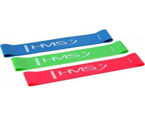 HMS Mini Band Set GU04 Slim dažādu pretestības līmeņu komplekts daudzkrāsains 3 gab.